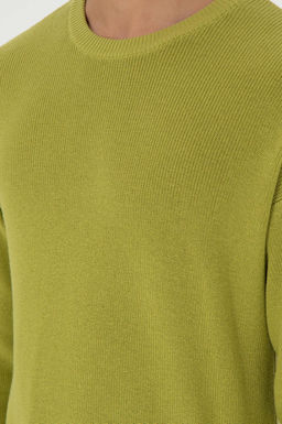Erkek Regular Fit Bisiklet Yaka F_st_k Ye_ili Basic Kazak - U.s. polo assn фото 7