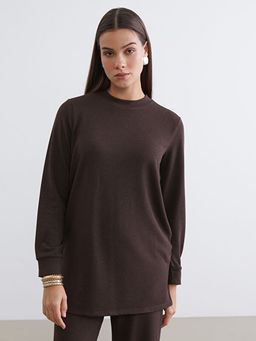 Bisiklet Yaka Kad?n Sweatshirt Tunik