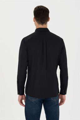 Мужская черная базовая рубашка с длинным рукавом Неожиданная скидка в корзине - U.s. polo assn фото 5