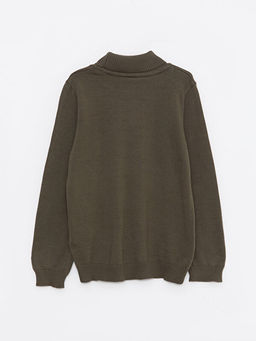 Bal?k?? Yaka Basic Uzun Kollu Erkek ?ocuk Triko Kazak - Waikiki фото 2