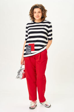 Костюм Michel Chic 1452 красный, полоска