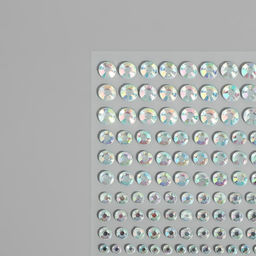 Цена за 3 шт. Стразы самоклеящиеся, с голографией, d = 3/4/5/6 мм, 165 шт на листе на листе