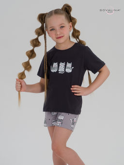 Костюм Лайт фуме-котейки на сером ПК - Sovalina фото 6