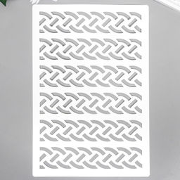 Пластиковый трафарет для творчества «Вязаный рисунок», шаблон, 24×16 см