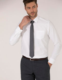 Рубашка Pierre Cardin Regular Fit белая с длинным рукавом