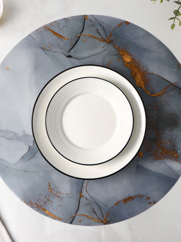 Цена за 12 шт. Салфетка сервировочная на стол Камень, d=38 см, цвет серый - Simaland фото 10