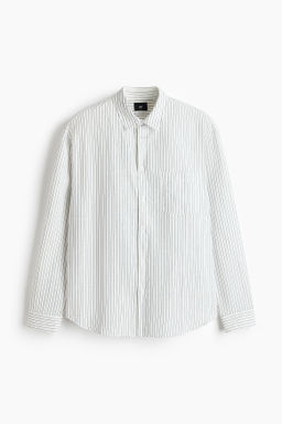 Camisa en mezcla de lino Relaxed Fit - H&m фото 14
