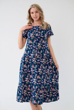 Платье женское из кулирки Кармелита сакура - Амадэль фото 3