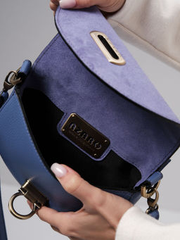 Сумка замшевая на плечо Azaro 31032 сиреневый закат