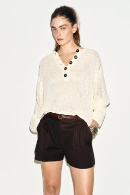 DARTED BERMUDA SHORTS WITH BELT - Zara фото 45