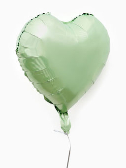 Цена за 2 шт.Воздушные шары фольгированные 17 Сердце, зелёный сатин, набор 5 шт. - Страна карнавалия фото 2
