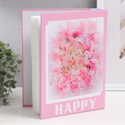 Фотоальбом на 100 фото 10?15 см Пышные розовые цветы, в коробке, 26.5?21?5.3 см, МИКС