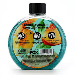 Соль для ванны, 350 г, аромат персика, BEAUTY FOOD