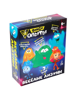 Набор для опытов Фиксики «Цветные лизуны», неоновый, блестящий, зелёный