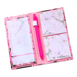 Подарочный набор, блок бумаг для записей, стикеры, ручка «Самой прекрасной»