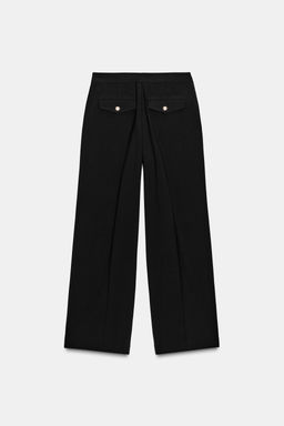 PANTAL?N ANCHO TIRO ALTO / Negro - Zara фото 8
