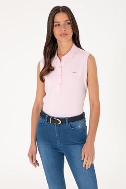 Футболка U.S. Polo Assn Polo без рукавов светло-розовая