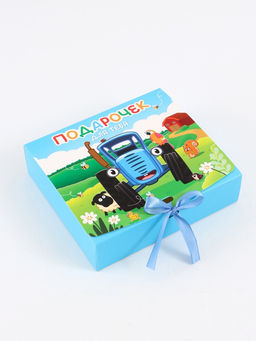 Цена за 2 шт. Коробка подарочная «Синий трактор», 20 × 18 × 5 см