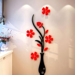 Наклейка интерьерная TAKE IT EASY Цветы, декор на стену, панно 150?58 см  фото 9