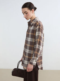 Ekose Kad?n Oduncu G?mlek Tunik