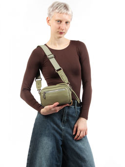 LACCOMA сумка НИ83356-зеленый натуральная кожа хлопок