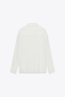 ZW COLLECTION STRIPED CRINKLED SHIRT - Zara фото 3