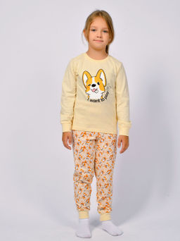 -10%! Пижама детская 91225 желтый корги 870 Lets go - Let's go фото 6
