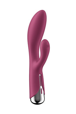 Вибратор-кролик с ротацией Satisfyer Spinning Rabbit 1, силикон, бордовый, 20,5 см