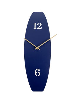 Часы настенные, интерьерные "Волна", бесшумные, 43 х 14 см, темно-синие