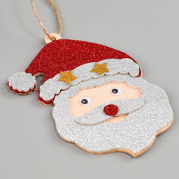 Новогоднее украшение Дед мороз, на клеевой основе - Simaland фото 4