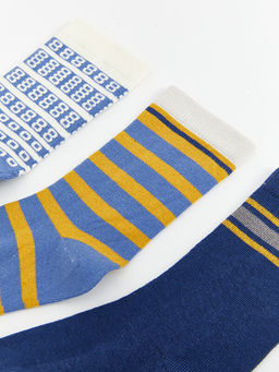 Desenli Erkek ?ocuk Soket ?orap 3l? - Waikiki фото 2