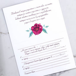 Цена за 8 шт. Приглашение на свадьбу в крафтовом конверте Марсала - Долго и счастливо фото 5