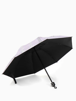 Зонт мех R47/55 8сп 4сл эпонж В/У УФ КЛЕТКА прямая ручка с/рез розовый пакет