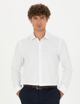 Рубашка Pierre Cardin Slim Fit белая