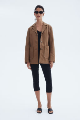 Chaqueta oversize de sarga - H&m фото 2