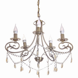 Люстра подвесная в стиле барокко "Biscotti" 5*40Вт Е14 6-MDG5932/5AB