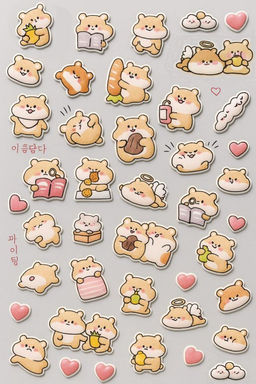 Наклейки "Happy hamster" (9*22,5 см)