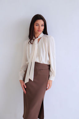 Martichelli Юбка с завязками какао фото 7