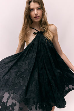 Vestido en tejido jacquard con tirantes espagueti - H&m фото 2