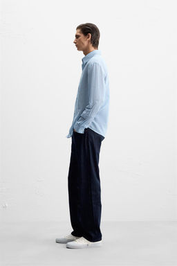 STRIPED COTTON - SILK SHIRT - Zara фото 4