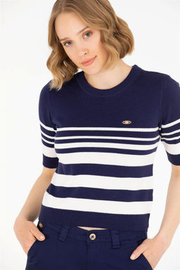 U. S. Polo Assn Женский темно-синий свитер с круглым вырезом - U.s. polo assn фото 9