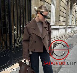 Укороченное пальто оверсайз