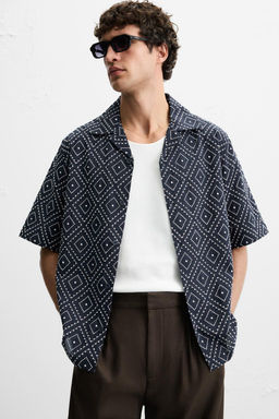 SHIRT WITH CONTRAST EMBROIDERY - Zara фото 5