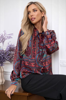 Блуза Open Style 7062 бордовый