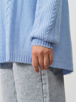 Свитер женский из кашемира 5056 голубой