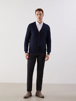 Standart Kal?p V Yaka Erkek Triko H?rka