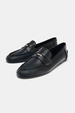 LEATHER PENNY LOAFERS - Zara фото 11