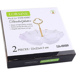 60020 Менажница 3 отдел., 22 см, фарфор LR (х16) - Mayer&boch фото 3