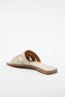 Trendyol Shoes Ekru Tek Bant Gunluk Kad?n Terlik TAKSS24TE00010 - Trendyolmilla фото 4