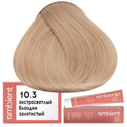 10.3 Экстра светлый блондин золотистый AMBIENT, стойкая крем-краска 60 мл - Tefia фото 2